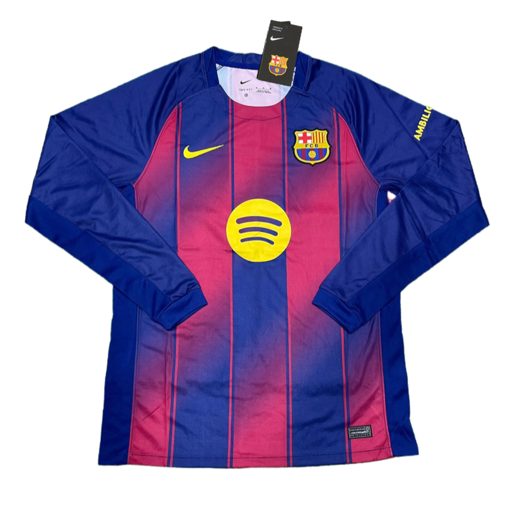 2025-26 FC Barcelona Langarm-Heimtrikot