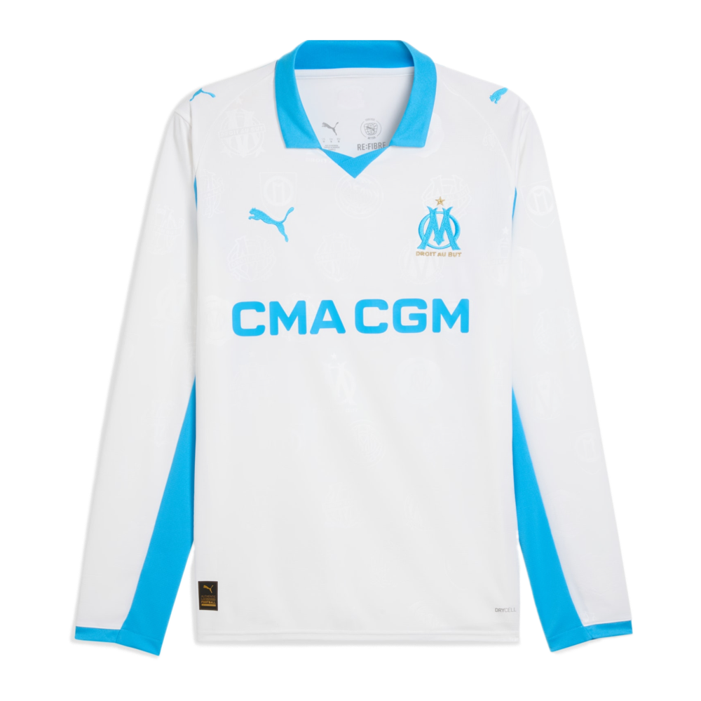 Equipación local de manga larga del Olympique de Marsella 2025-26